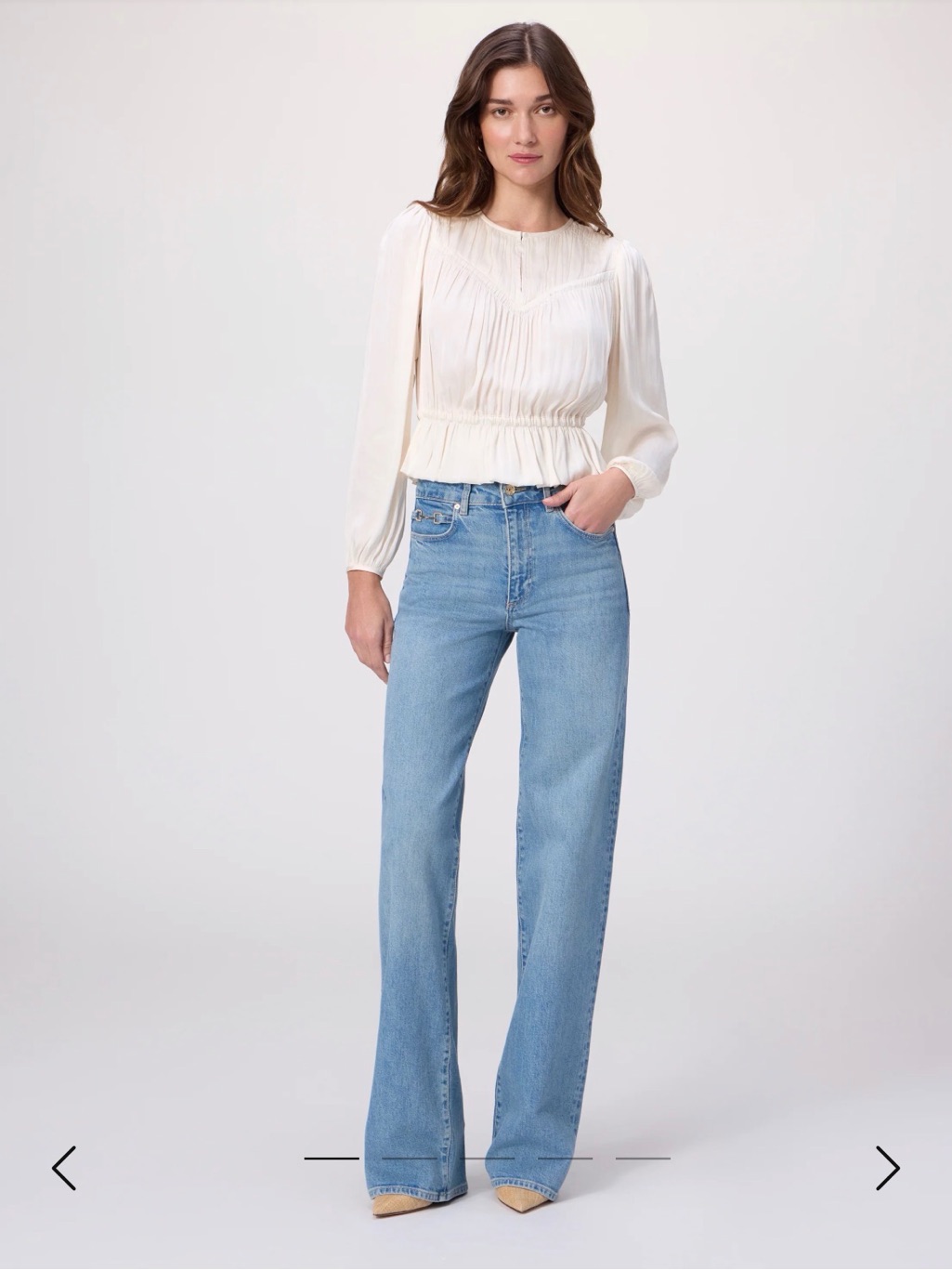 Paige “Sasha” Light Blue High-Rise Wide Leg Jeans